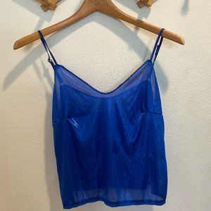 Royal Blue Satin Pajama Set